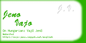 jeno vajo business card