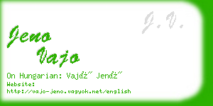 jeno vajo business card